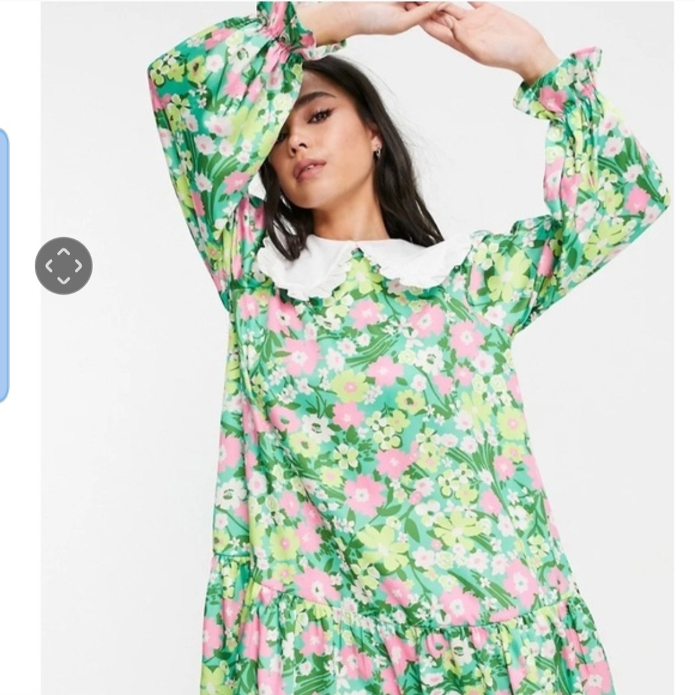 Fun Flower Power Retro UK12 US8 Twisted Wunder Dress